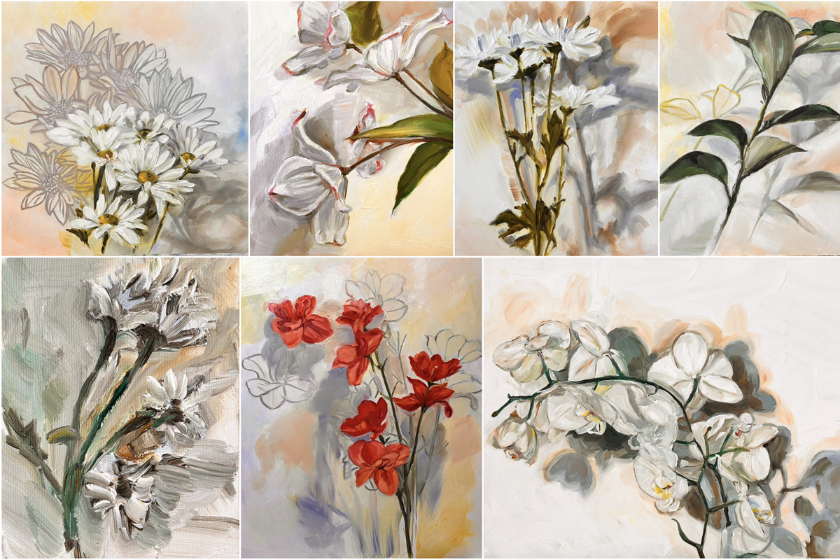 Strada Easel Challenge paintings by Michele Aitchison