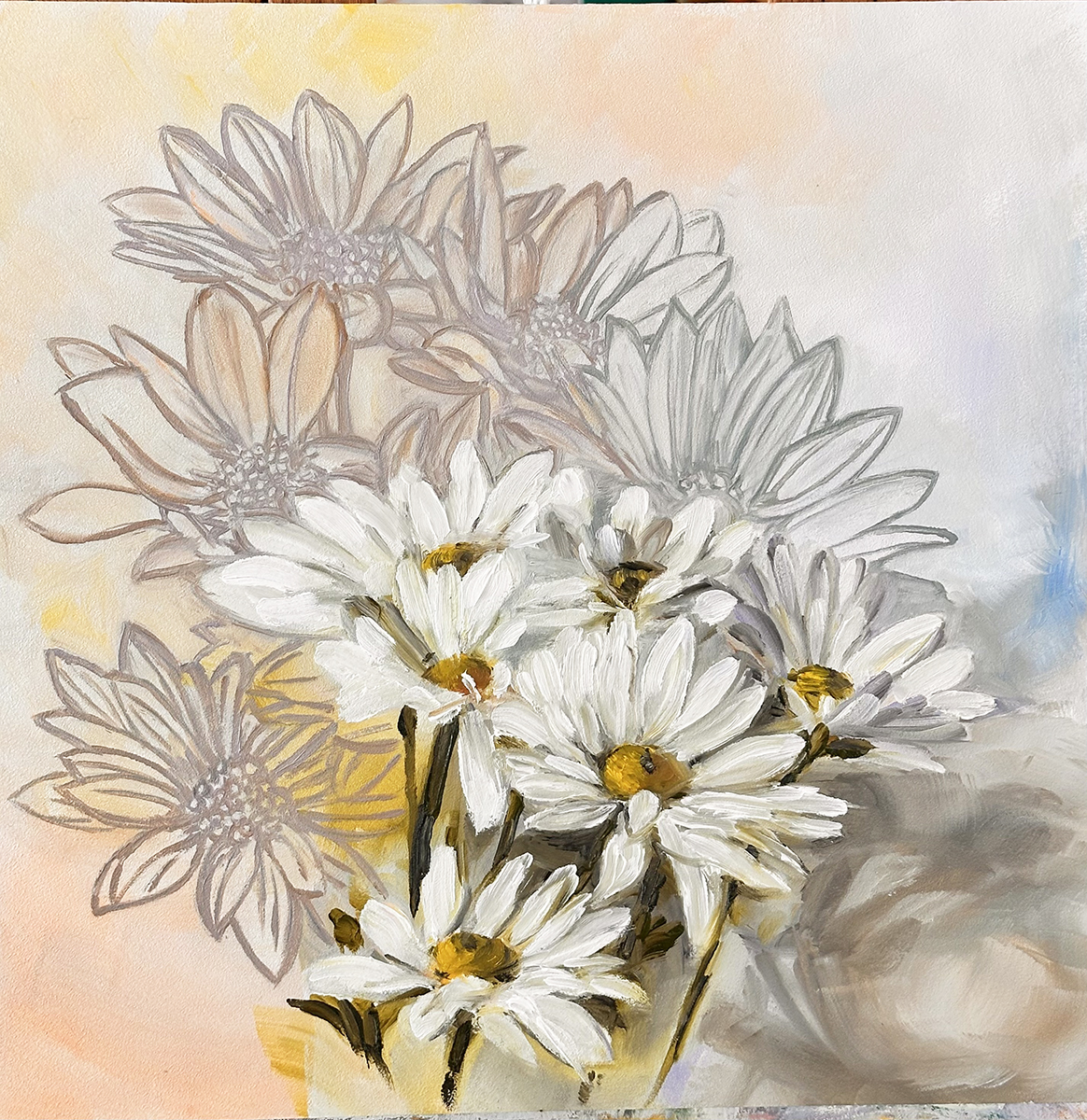 Daisies — Strada painting by Michele Aitchison